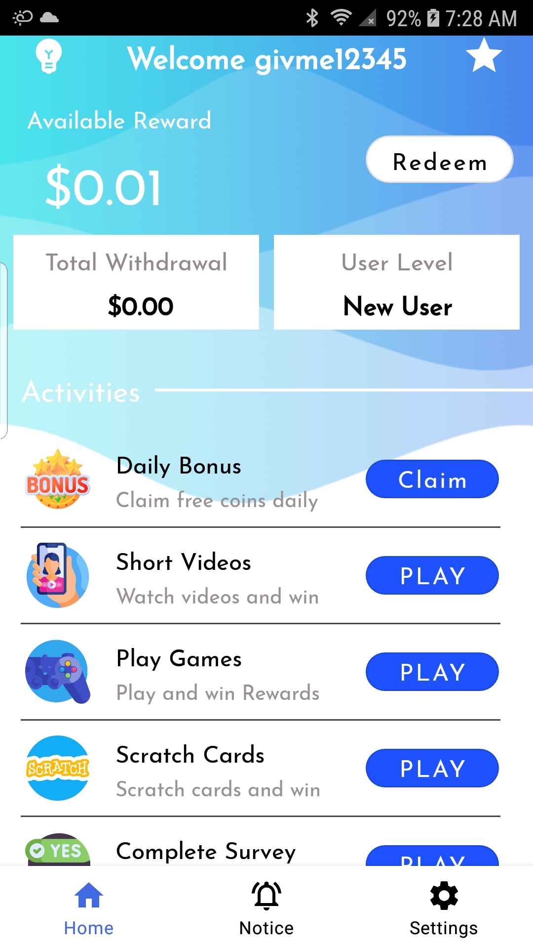 RAM Cash - Play & Earn | Android | Home Page | GiveMeApps