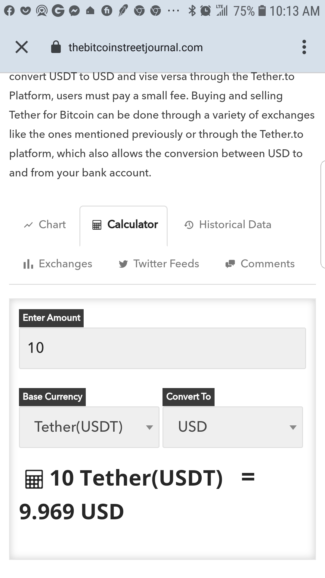 The Bitcoin Street Journal | Crypto Currency Graphs and Calculators | Ehtereum | Android App Review | GiveMeApps