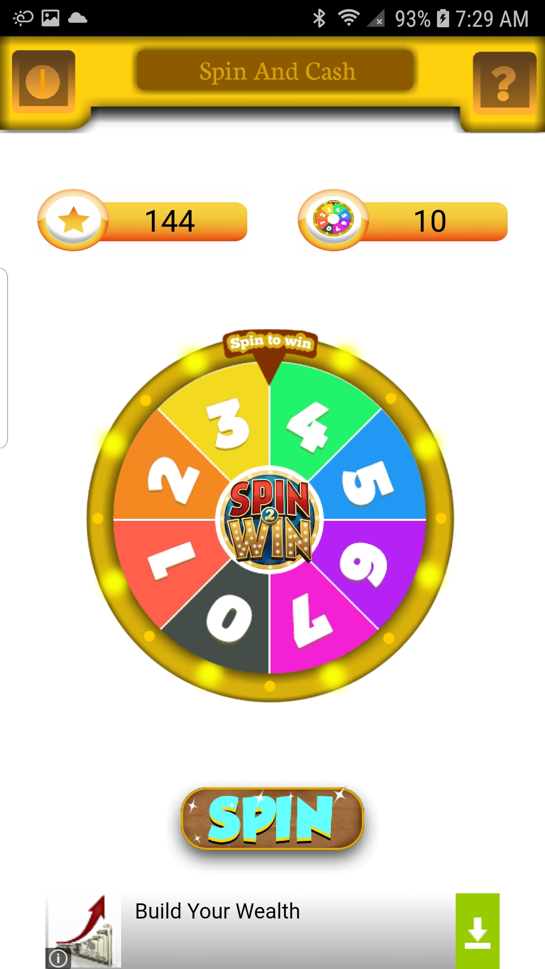 RAM Cash - Play & Earn | Android | Spin The Wheel Page | GiveMeApps