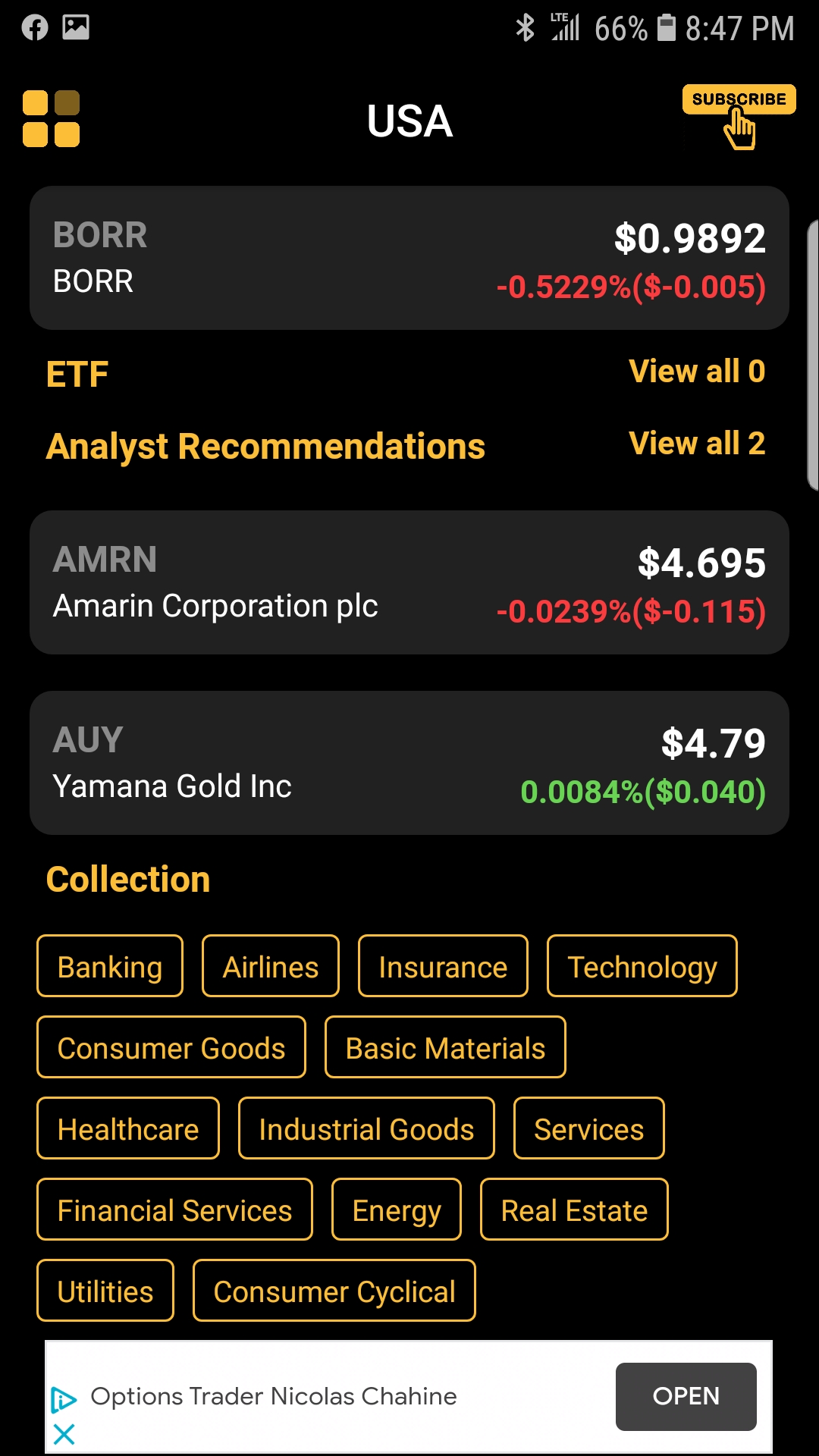 Penny Stocks Android App Review | Main Screen | GiveMeApps