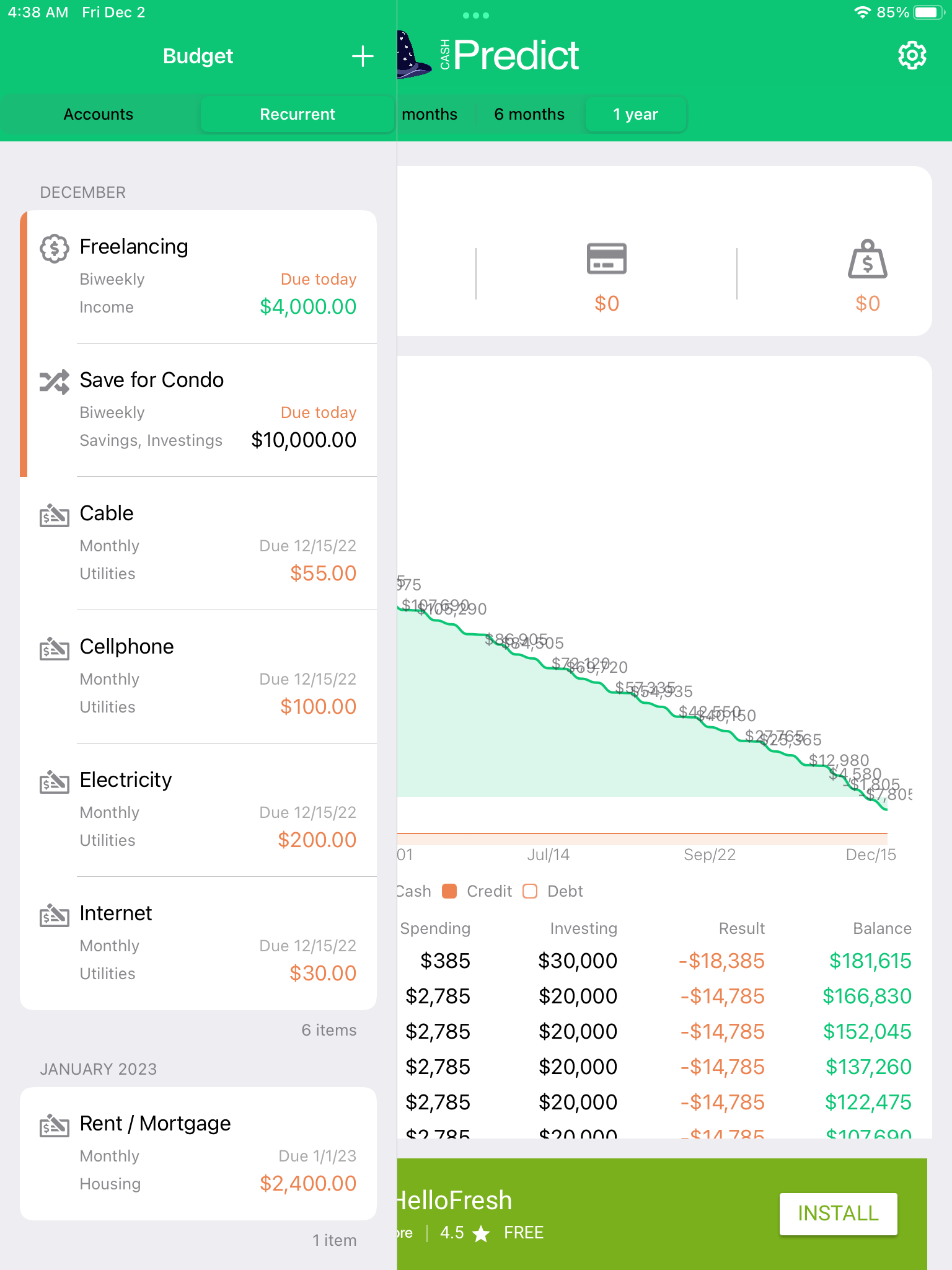 Cash Predict | Financial Projections | GiveMeApps