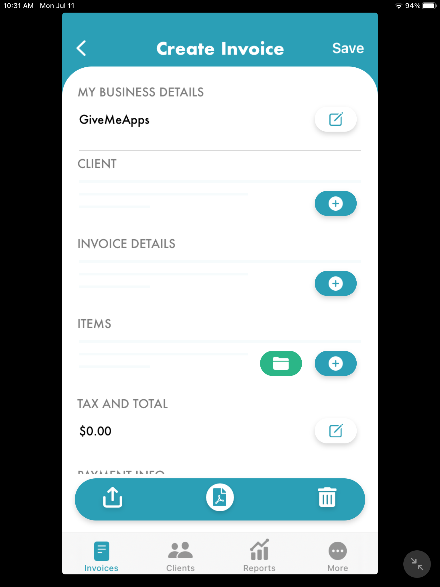 Free Invoice App To PDF | iPhone/iPad App Review | GiveMeApps