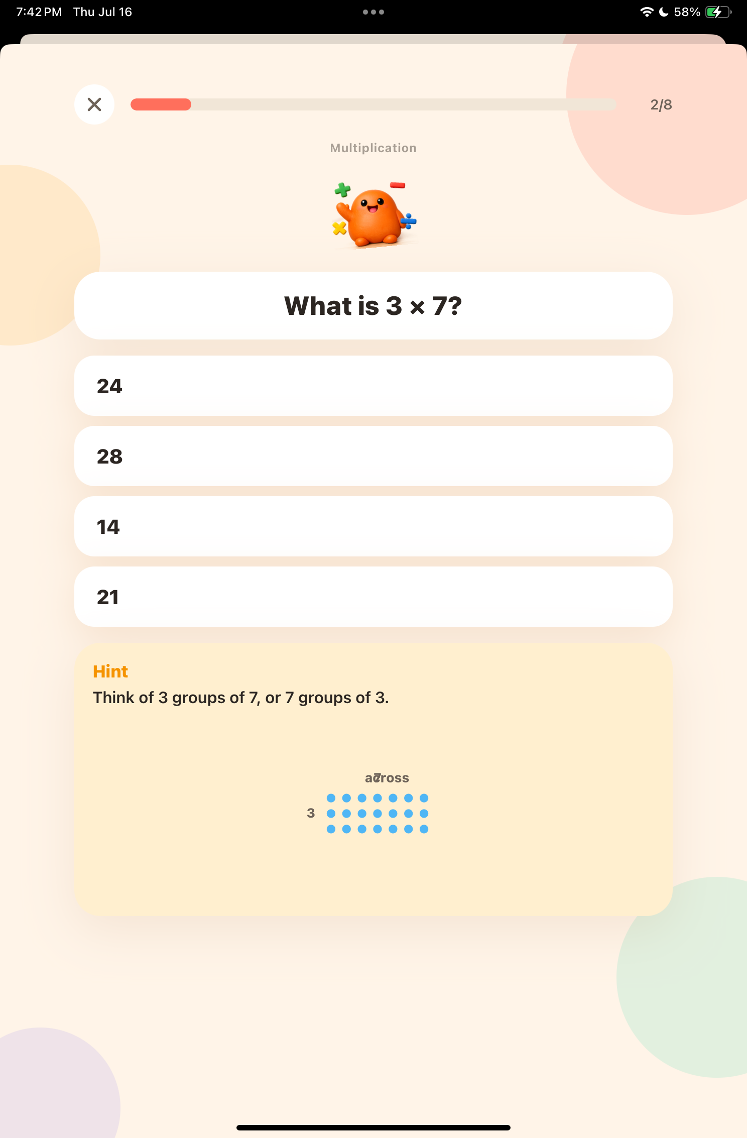 Numo: Math Buddy Tutor - Math Questions With Hints Given
